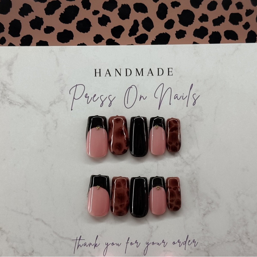 Handmade Leopard Print Press-On Nails